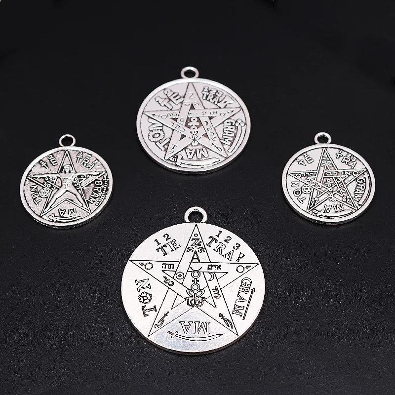 

Mixed Silver Plated Solomon Pentagram Sanmiguel Pentagram Pendant DIY Charm Thanksgiving Necklace Jewelry Crafts Making P1101