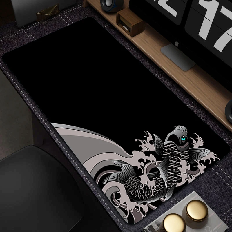 

Koi Gaming Mousepad Large Rubber Art Mouse Mat Extend Non-Slip Keyboard Mat Personalized Locking Edge Mouse Pad Laptop Carpet XL