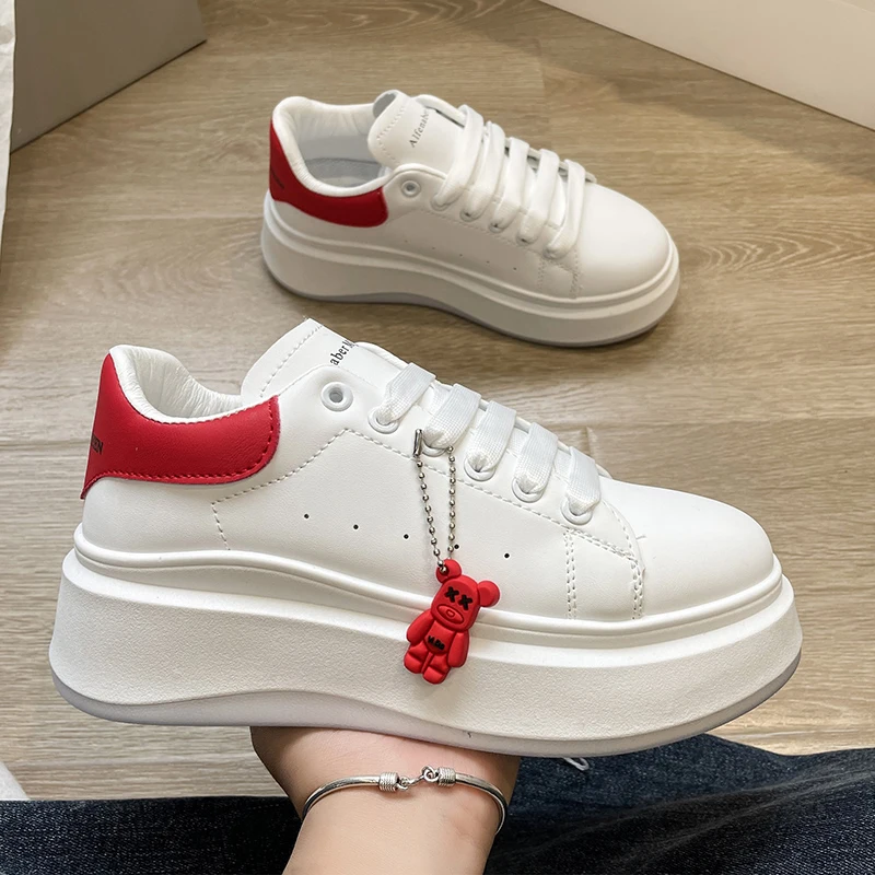 2023 Top Quality Unisex Luxury Brand Genuine Leather Women Platform Casual Sneakers Autumn Fashion Sports Vulcanized Men Shoes