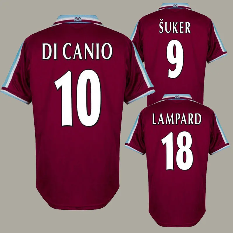 

Retro 1999 2001 Di Canio Lampard Cole Kanoute Classic Shirts Vintage Jerseys