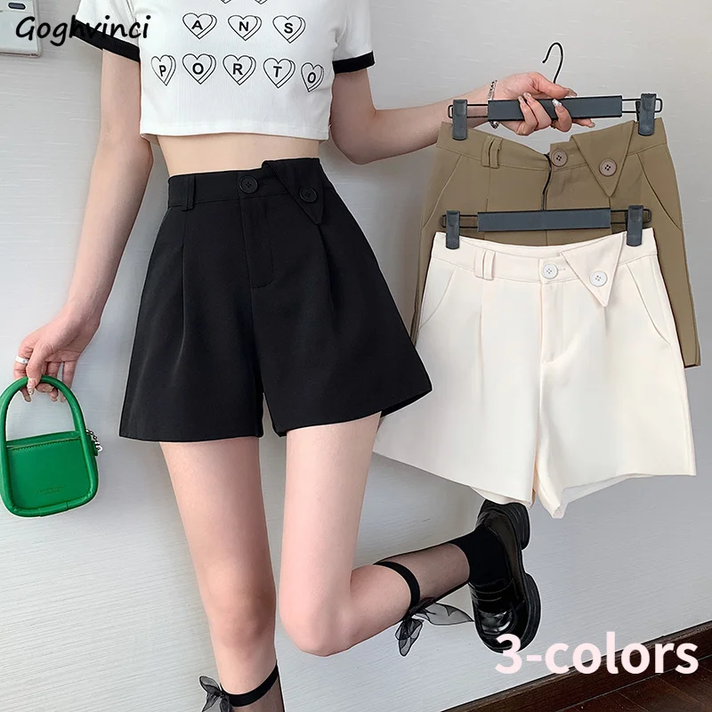 

Shorts Women Young Lady Summer Streetwear Leisure Loose Cozy High Waist Trendy Solid Tender Korean Style Chic New