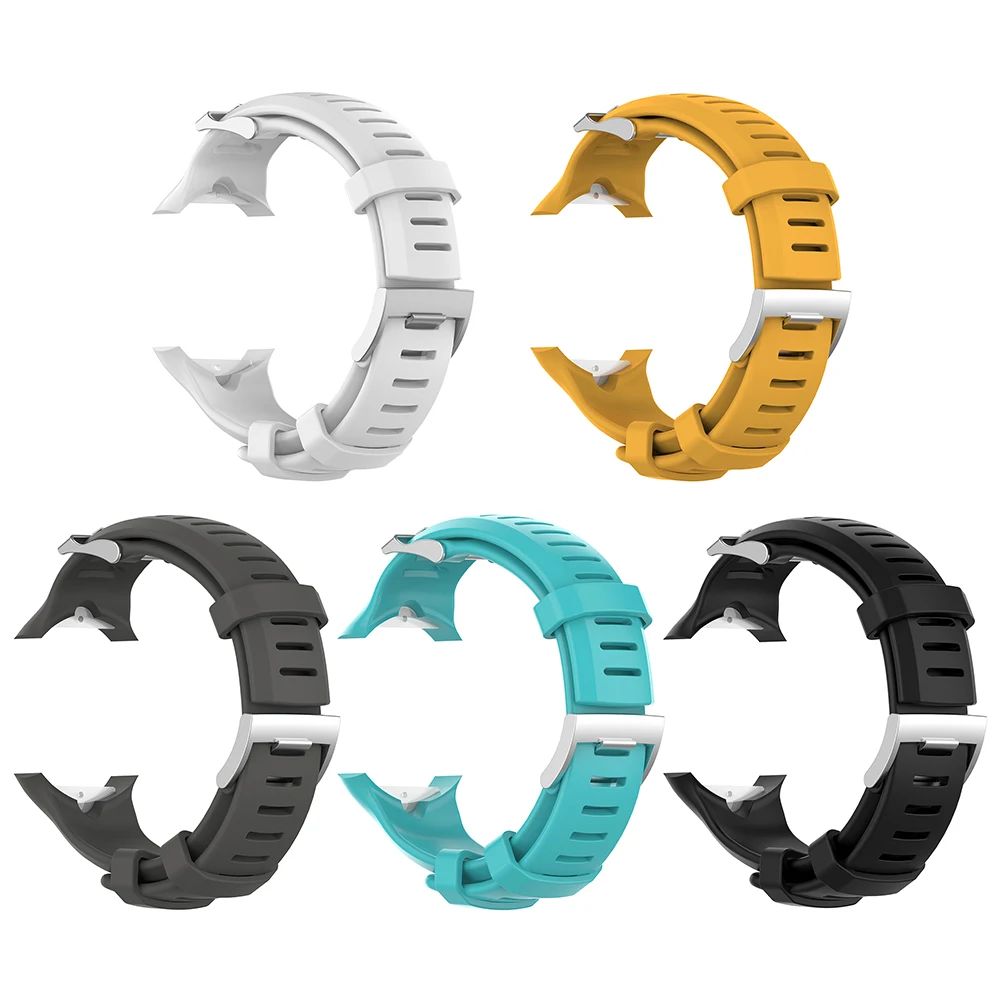 Silicone Watchband Bracelet Wrist Strap for SUUNTO D6 Dive/D6I NOVO/D6I ZULU Adjustment According to Personal Situation