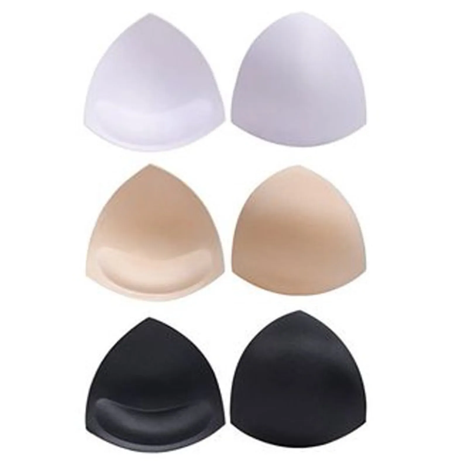 

Popular 6pcs/3pair Sponge Bra Pads Push Up Breast Enhancer Removeable Bra Padding Inserts Cups For Swimsuit Bikini Pad Intimates