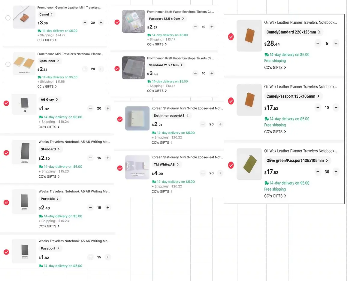 

Кожаные чехлы и заправки для блокнотов
