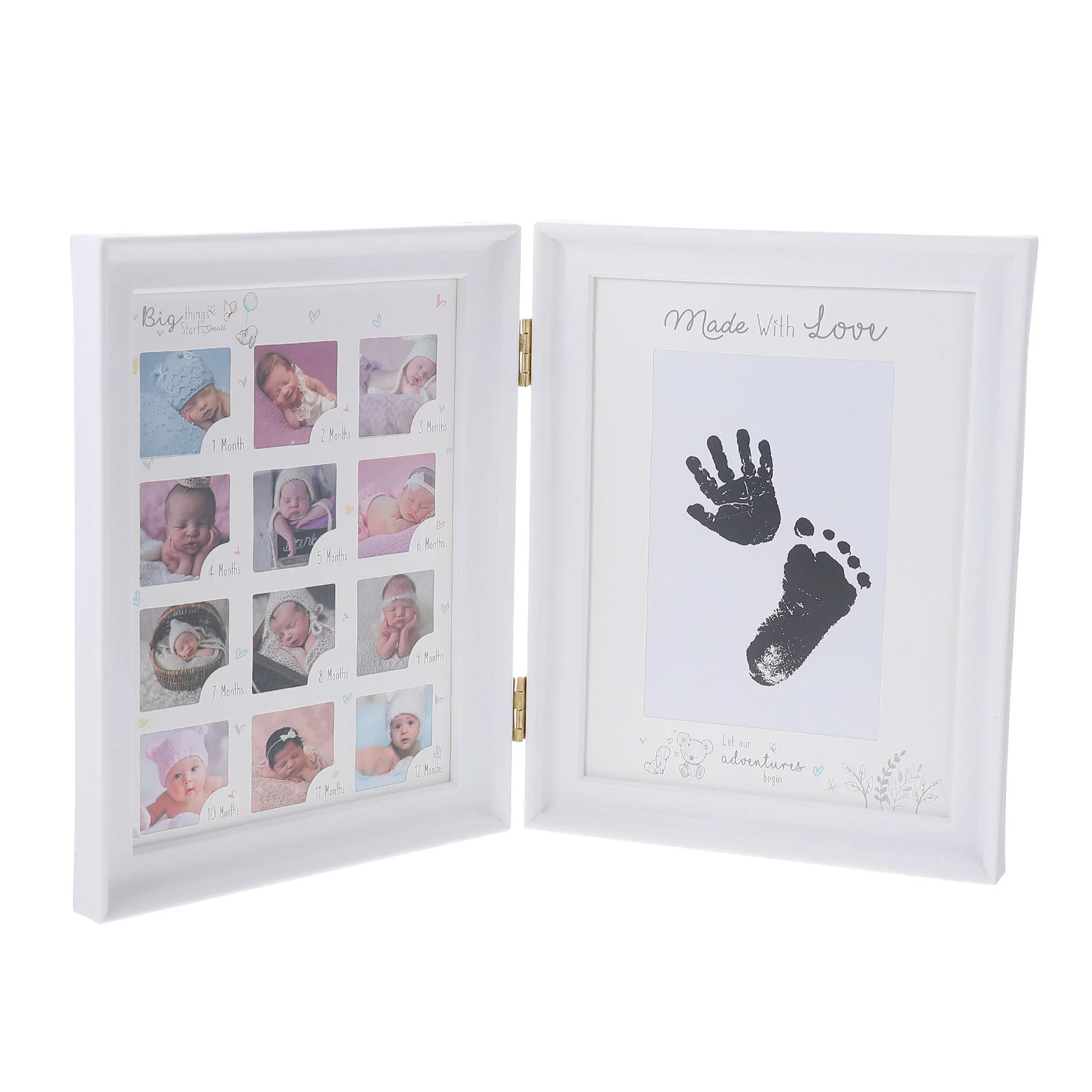 

Ink Pad Photo Frame Set Table Footprint Infant Holder Baby Keepsake Picture Newborn Kit Growth Recorder Handprint Pictures