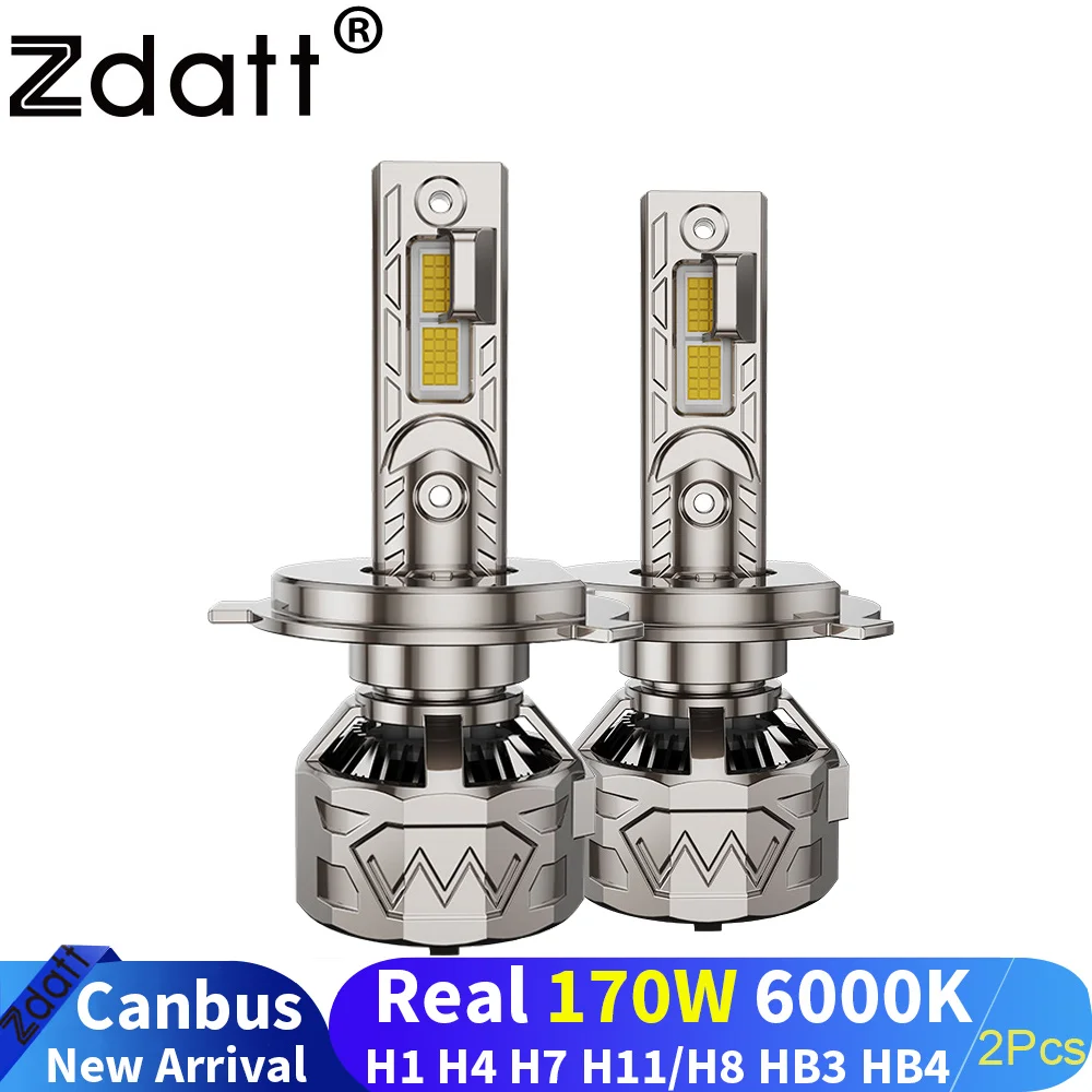 

Новый светодиодный свет h7 h1 h4 h8 h9 h11 9005 9006 hb3 hb4 170 Вт Светодиодные фары Canbus 6000K 12v CSP чипы Автомобильные фонари высокой мощности h7led