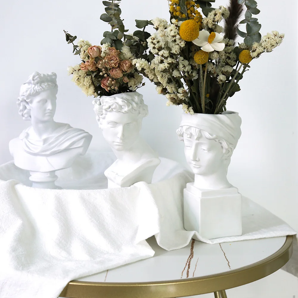 

Статуэтка Аполлона, Цветочная композиция, нордическая полимерная композиция для цветов, декоративная ваза, композиция для цветочного горш...
