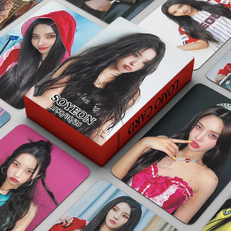 

55pcs/set KPOP (G) I-DLE NEW Album I Feel Lomo Card Small Card GIDLE Soyeon HD Printed Photo Card Fans Collection Gift