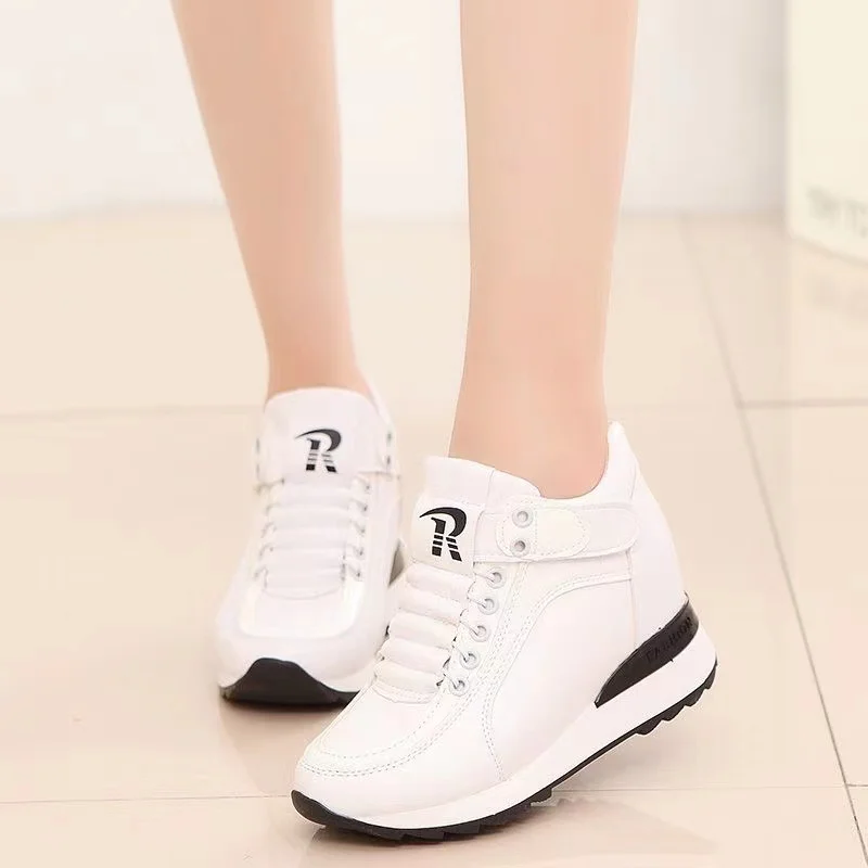 Fashion Stealth Height Increasing Womens Shoes Platform Sneakers Wedge Shoes for Women Casual HIgh-Top Shoe Sneakers Woman