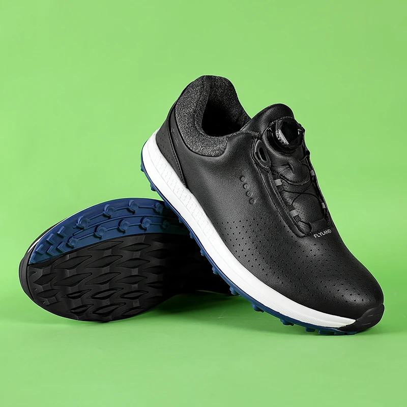 Golf Shoes Leather Waterproof Golf Sneakers Big Size 40-47 Non-slip Non-slip Studless Golf Shoes Men's Non-slip Walking Sneakers