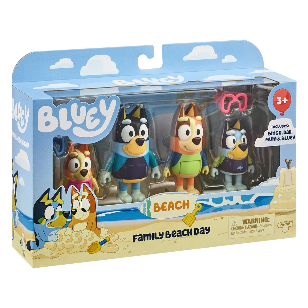 Blueys Семейные игрушки Bluey And Friends бинго детские Пляжная семейная экшн-фигурка