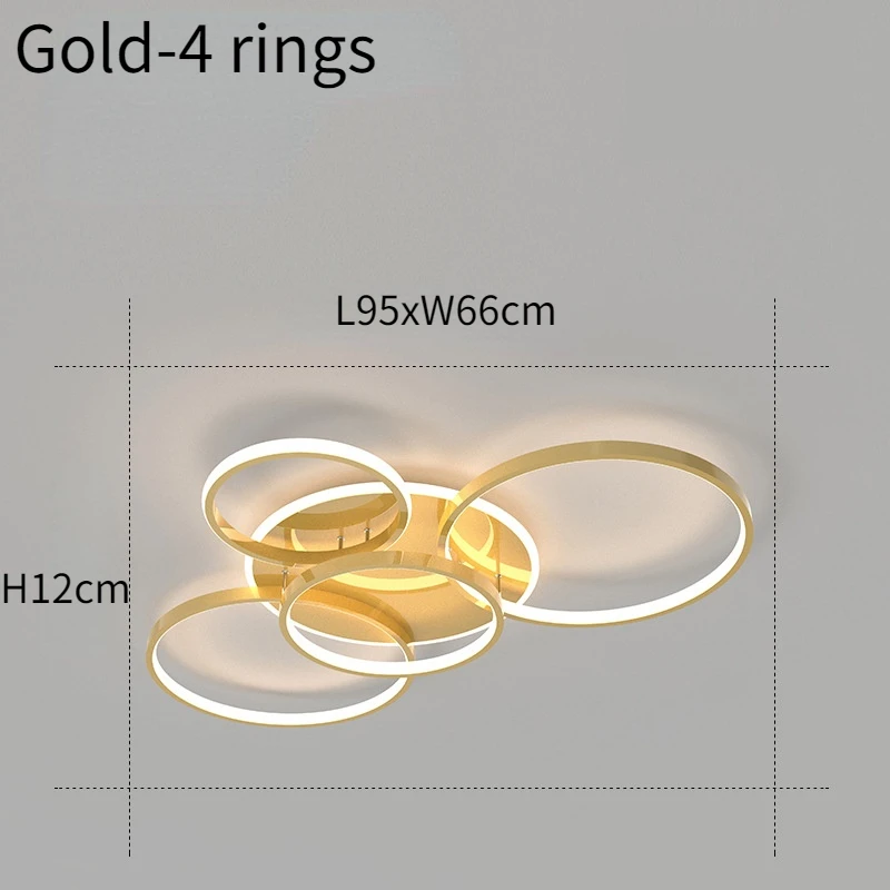 Современное металлическое кольцо в скандинавском стиле со светодиодной