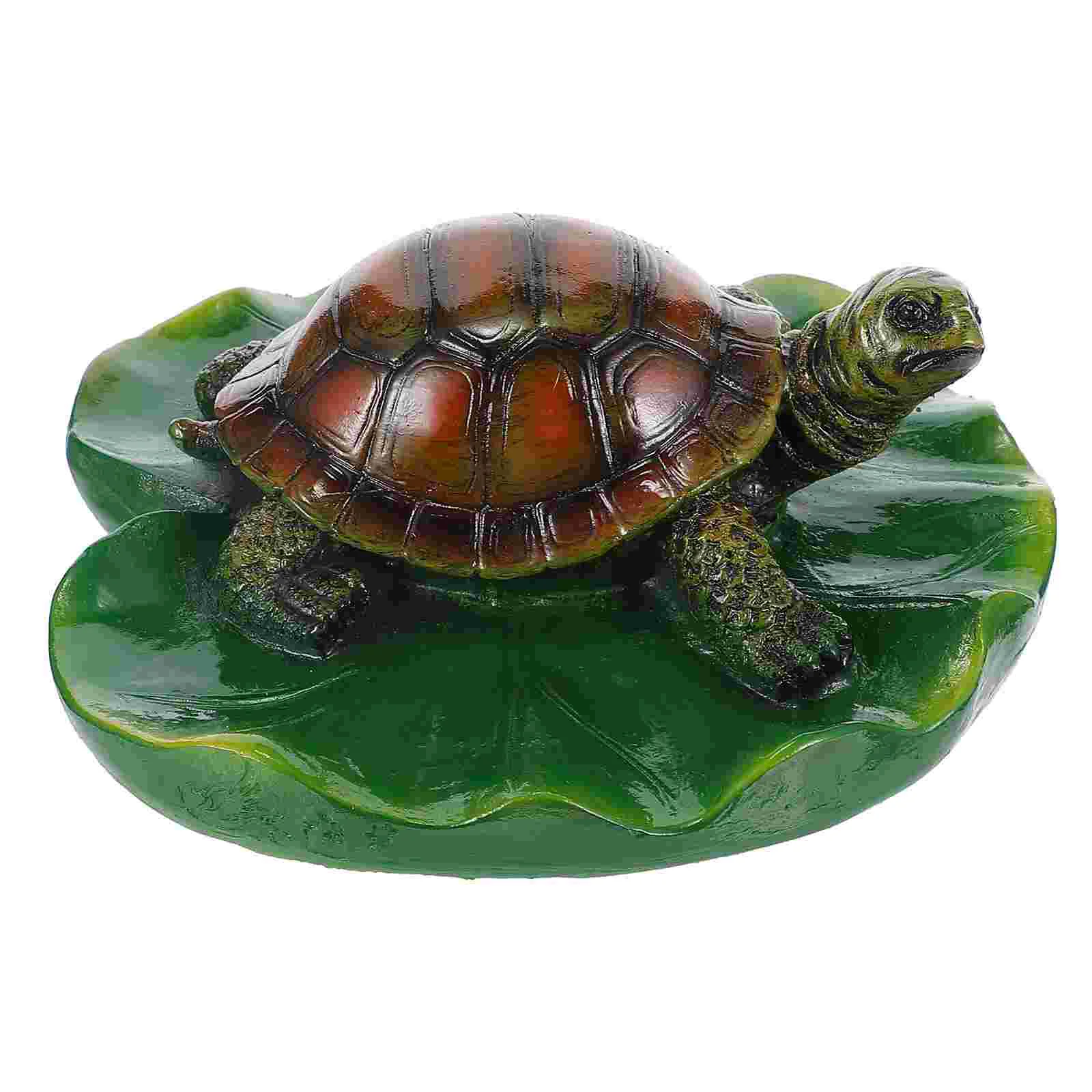 

1Pc Floating Pond Decor Novel Lifelike Gift Simulation Turtle Figurine Ornament