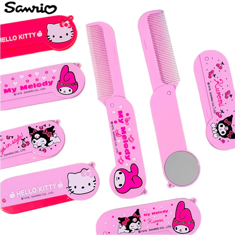 

Sanrio Anime Peripheral Cartoon Cute Hello Kitty Kulomi Bangs Comb Folding Comb Creative Fine Tooth Comb Festival Gift Wholesale