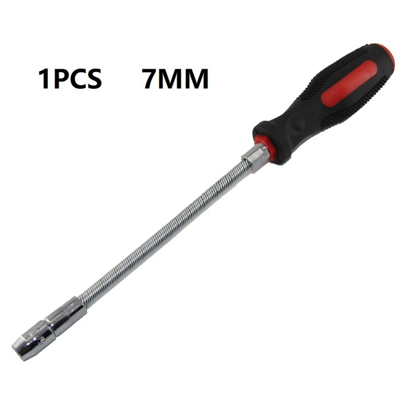 

1 PCS PP+TPR Universal Flexible Hose Bit Connecting Rod 7MM Socket Hexagon Nut Screwdriver Wrench Clamp
