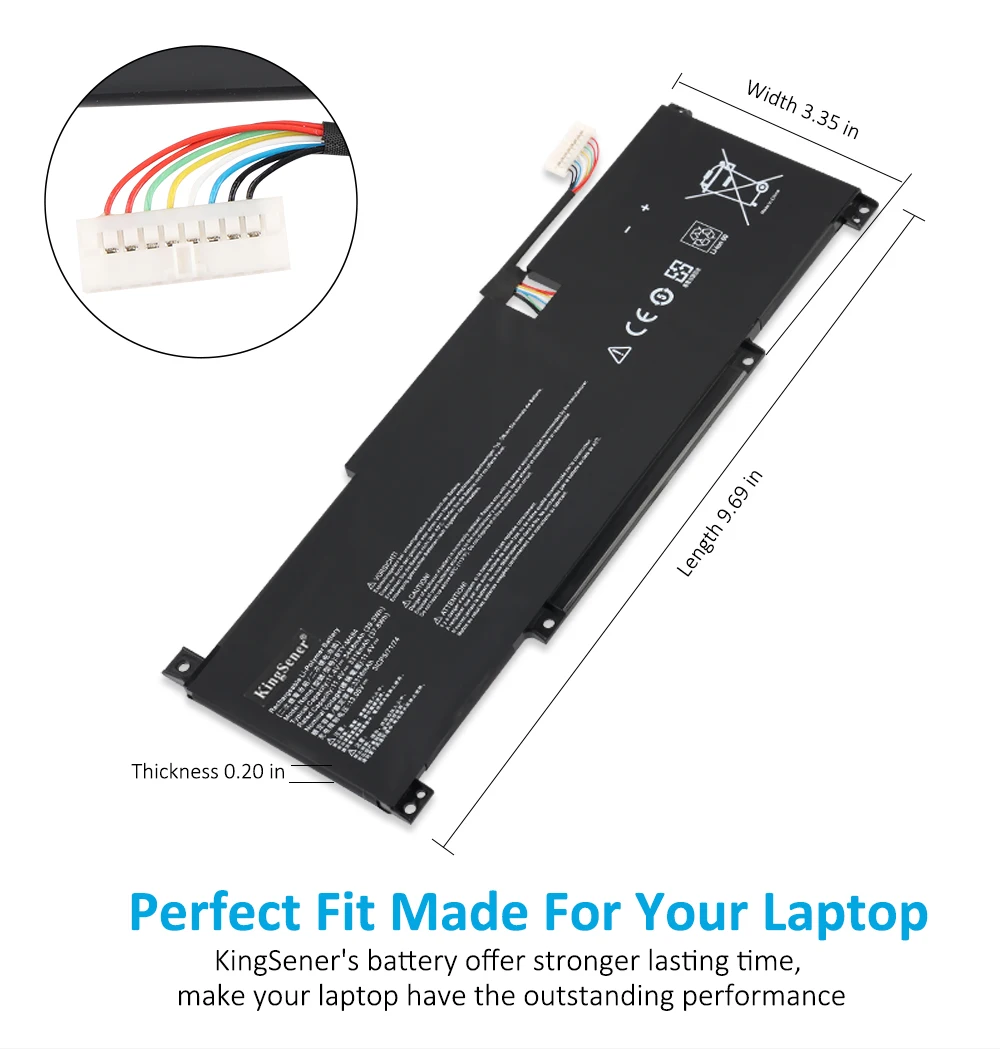 Фото BTY-M494 Аккумулятор для ноутбука MSI Modern 15 H C13M B13M B12M Modern 14 C11M C12M C12MO C7M C7M-091 C7M-092 Серия 11,4 В 39,3 Втч №4
