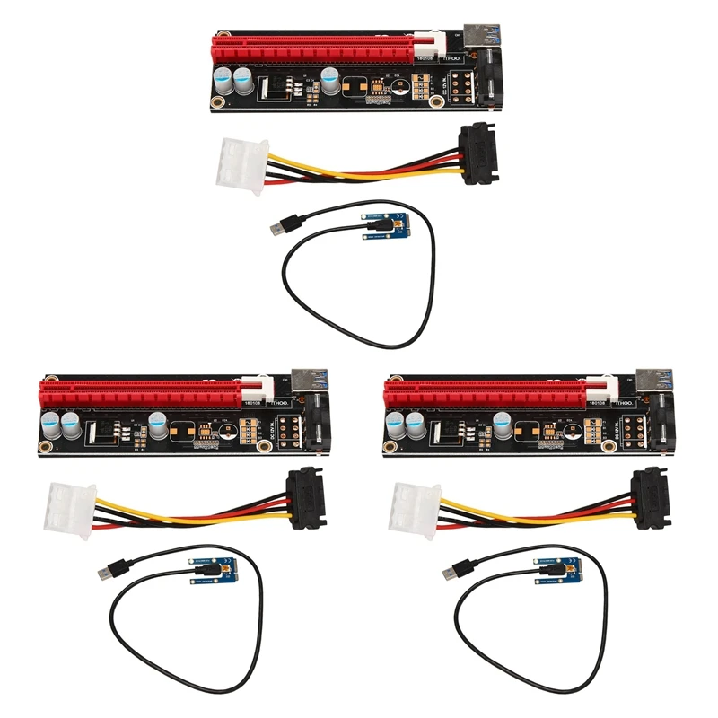 

3X Mini Pcie к PCI Express 16X Райзер для ноутбука, внешняя карта изображения EXP GDC BTC Antminer, рандомник, слот PCI-E