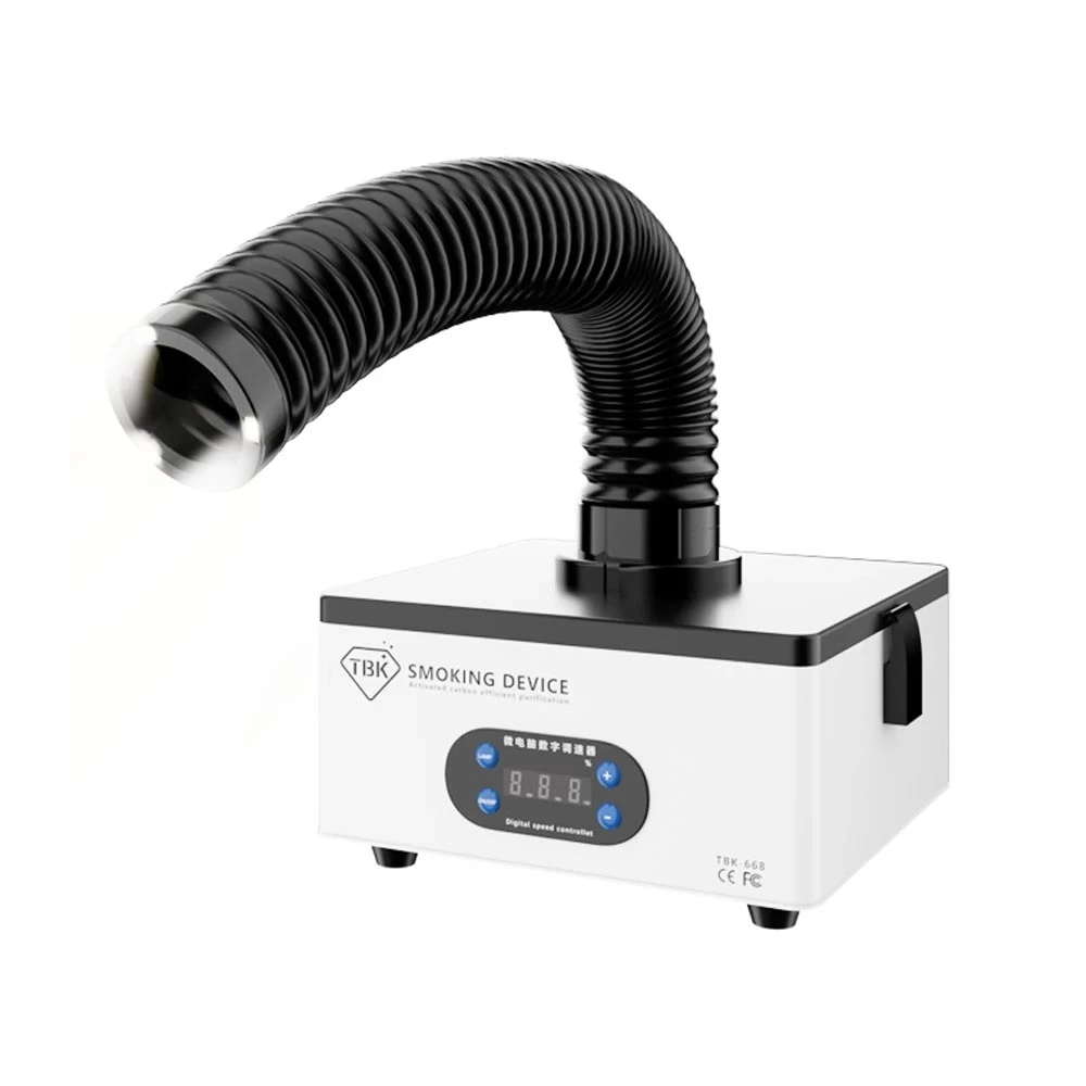 

TBK-668 Smoking Instrument Fume Extractor 4 Layer Filter Exhaust Purifier For Phone Repair Fiber Laser Engraving Fume Extractor