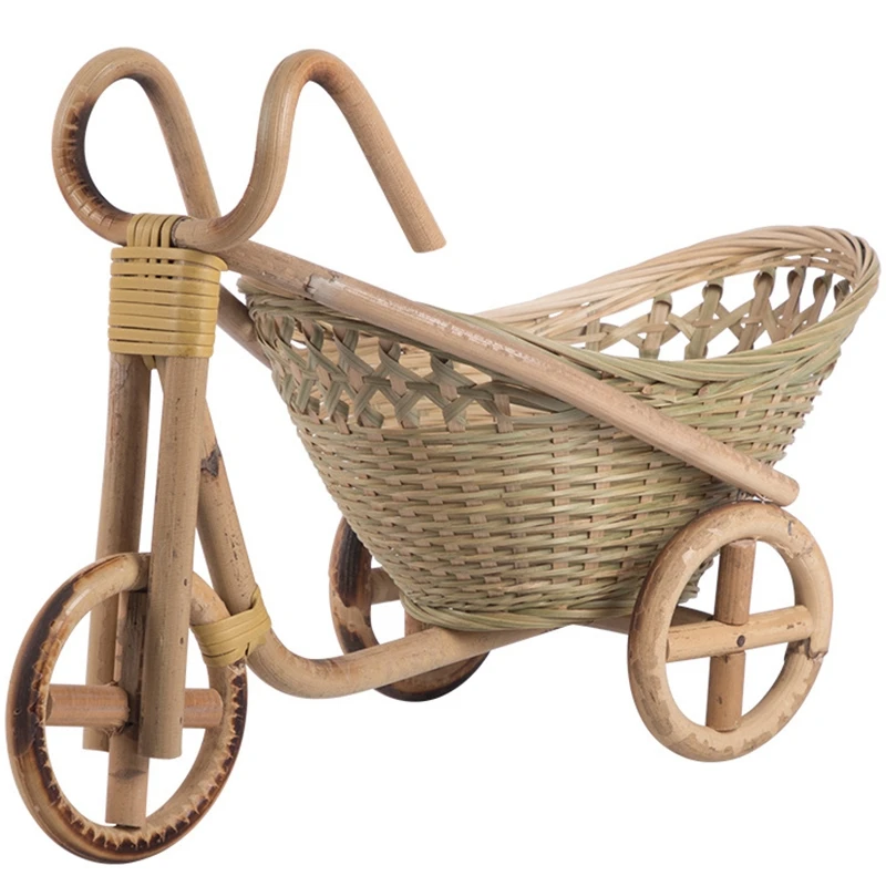 

Бамбуковая Плетеная соломенная корзина для фруктов ручной работы, Плетеный ротанговый органайзер для еды, хлеба, кухонный декоративный органайзер для велосипеда, подарка, обучающий Органайзер