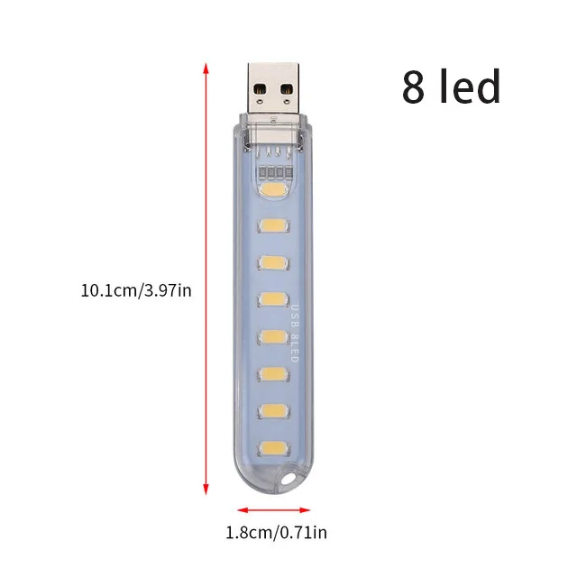 

USB книжный светильник Xlys 3/8 светодиодов