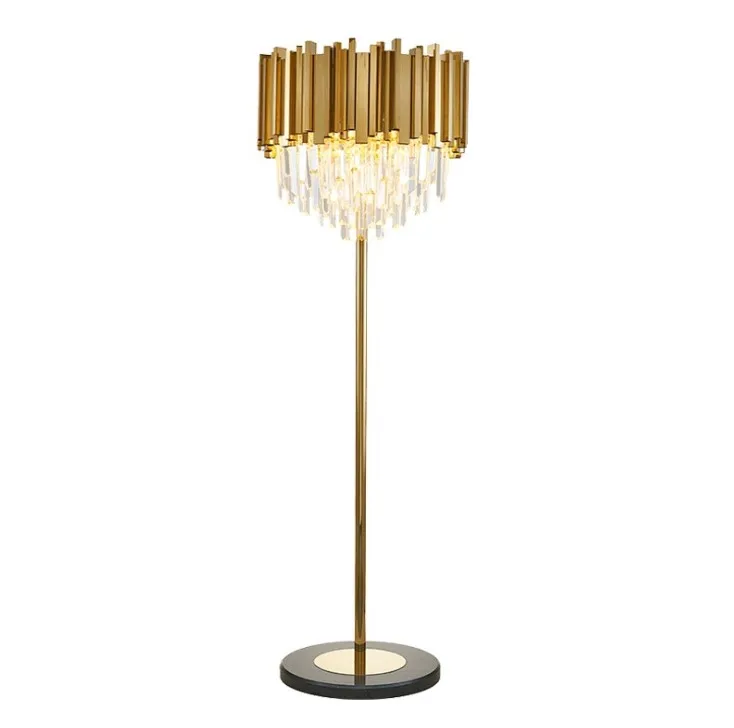 

Living room luxury crystal floor lamp hotel lobby bedroom model room atmospheric art floor lighting