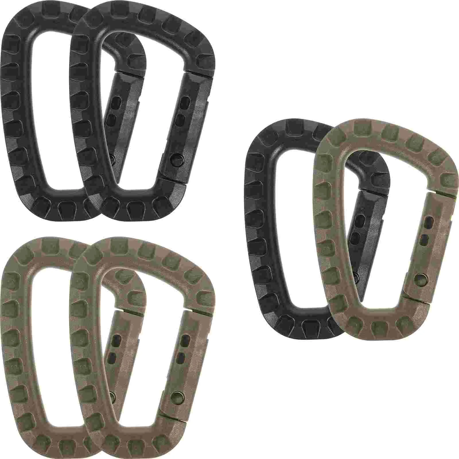 

6 Pcs Carabiner Keychain Climbing D Rings Gear Clip Backpack Hanging Buckle for Camping Hiking Fishing Gym Outdoor Use (Black