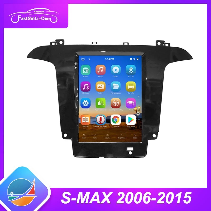 Фото Автомобильное радио для Ford Galaxy S Max 2007-2015 C MAX GPS навигация Мультимедиа Видео плеер Авто Стерео Tesla стиль Android №3