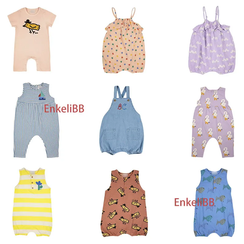 

EnkeliBB малыш модный плей костюм для лета 23 Новый BC БРЕНД малышей мальчиков летняя одежда комбинезон девочка прекрасный бренд цельный