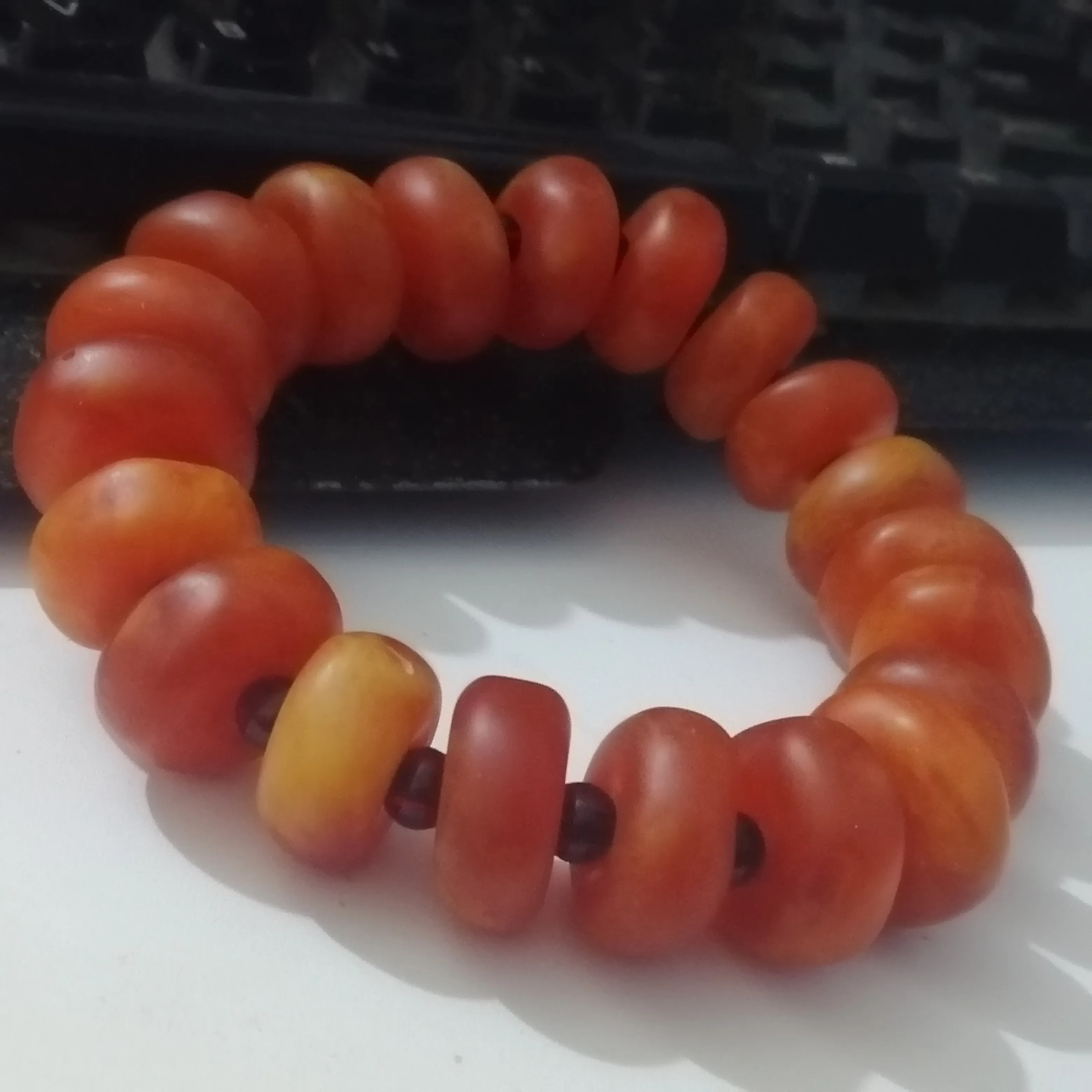 Натуральный Янтарный браслет настоящие бриллиантовые бусины из бисера