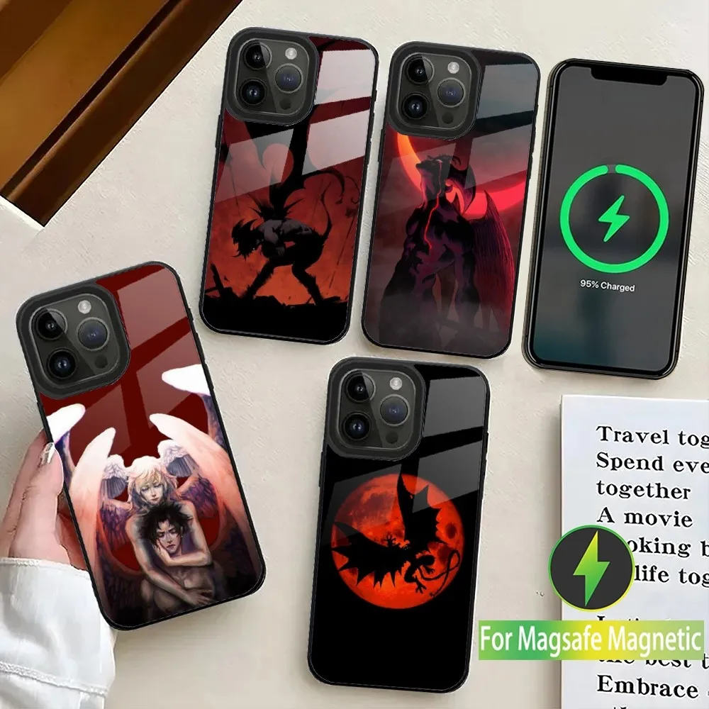Чехол для телефона D-Devilman C-Crybaby iPhone 16 15 14 13 12 11 Plus Pro Max Mini Magsafe с магнитной