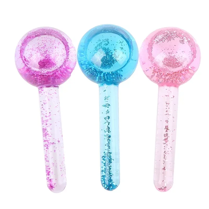 

NEW2023 2Pcs Beauty Crystal Ball Ice Hockey Energy Facial Cooling Ice Globes Water Wave Face and Eye Massage Skin Care Beauty Ro