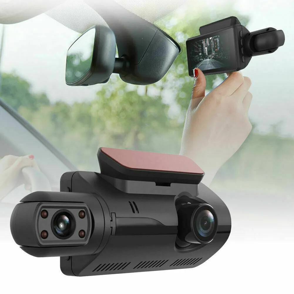 

Автомобильный видеорегистратор 1080P с двумя камерами и G-датчиком, USB 2,0, 170 °