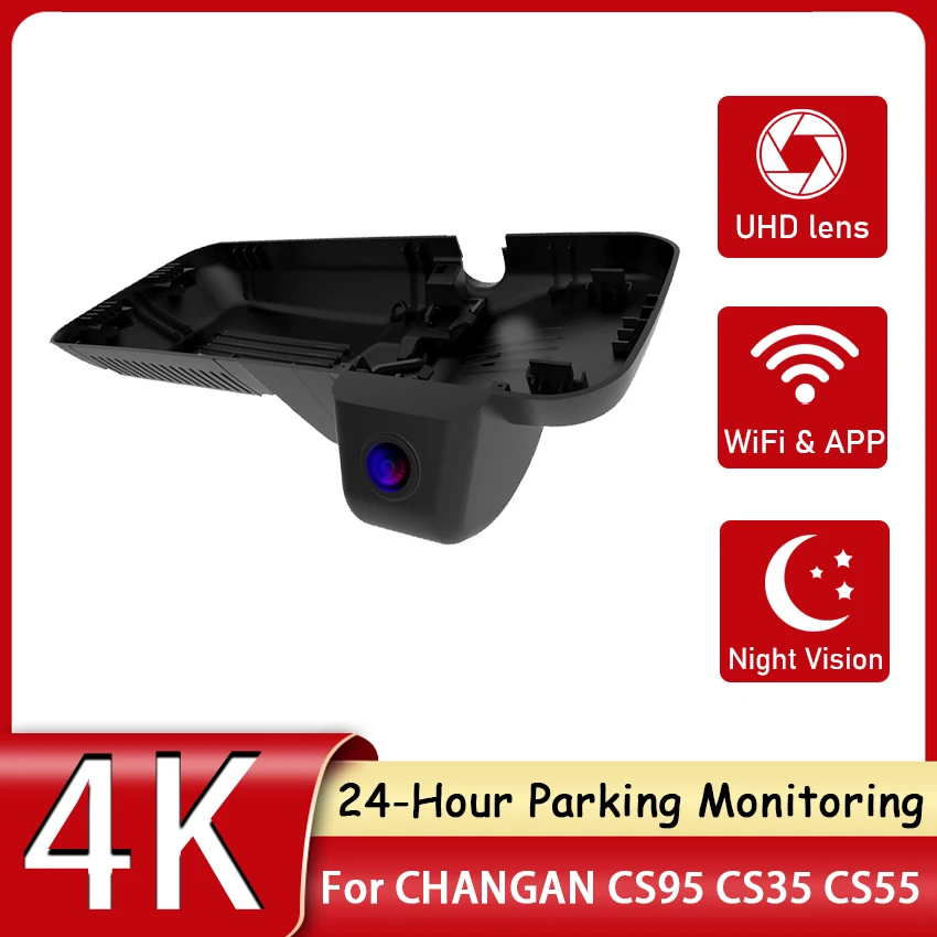 Hidden Car DVR UHD 2160P 4K Wifi Recorder Dash Cam Camera For CHANGAN CS95 CS35 CS55 2010 2011 To 2020 High Quality Night Vision