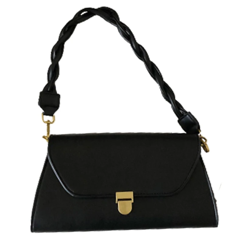 

Gentle All-Match Small Square Bag Retro Chain One Shoulder Diagonal Bag Female Twist Shoulder Strap Female Bag