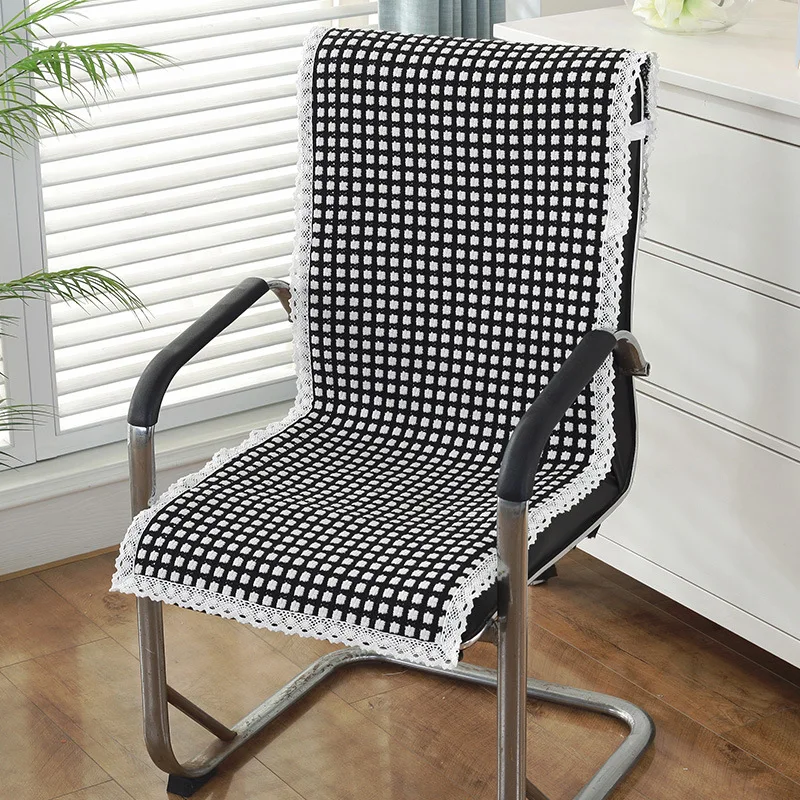 

Four seasonsThin Cotton Thread Chair Cushion Office Cotton And Linen Chair Cushion Solid Color Cushion One-piece Non-slip