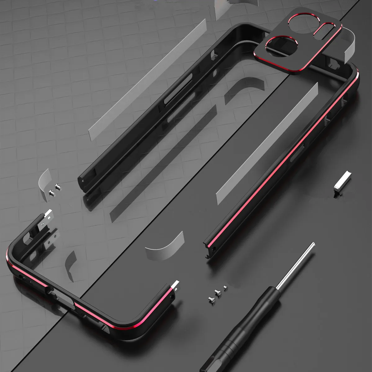 

Hot Metal Aluminum Bumper Camera Protector For OPPO Reno 8 4 5 6 7 Pro Find X2 Gaming Back Cover Metal Shell Case Frame