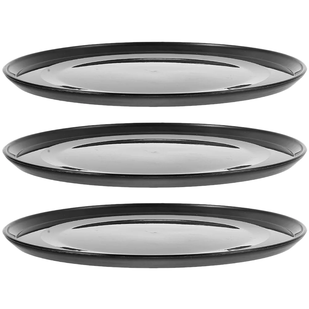 

3 Pcs Plastic Planter Tray Drip Potted Plants Board Pp Round Flowerpot Drainage
