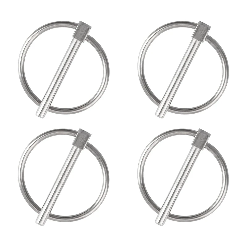 

Lynch Pin, 4PCS Dia 4.5Mm 316 Stainless Steel Round Safety Pins Trailer Lock Pin Retaining Pins Lynch Pin Fasteners Easy To Use