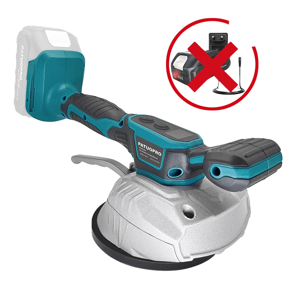 

PATUOPRO Аккумуляторная плиточная машина, 8-скоростной плиточный плиточный станок, автоматический инструмент для выравнивания вибрации, электроинструмент для батареи Makita 18 В