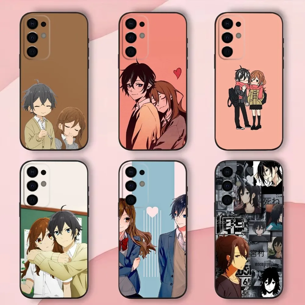Anime H-Horimiya Phone Case For Samsung S25 S24 S21 S22 S23 S30 Ultra S20 Plus Fe Lite Note 10 9 5G Black Soft Shell