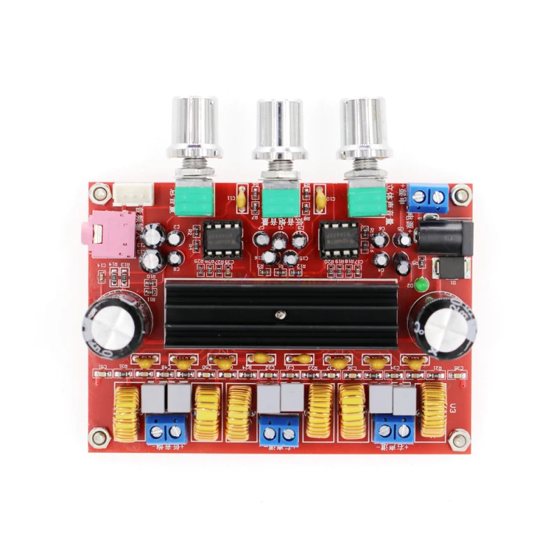 

XH-M139 2.1 channel digital power amplifier board 12V-24V wide voltage TPA3116D2 audio amplifier board