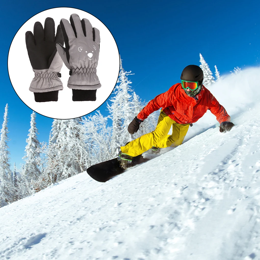 

1 пара, Детские лыжные перчатки с принтом животных