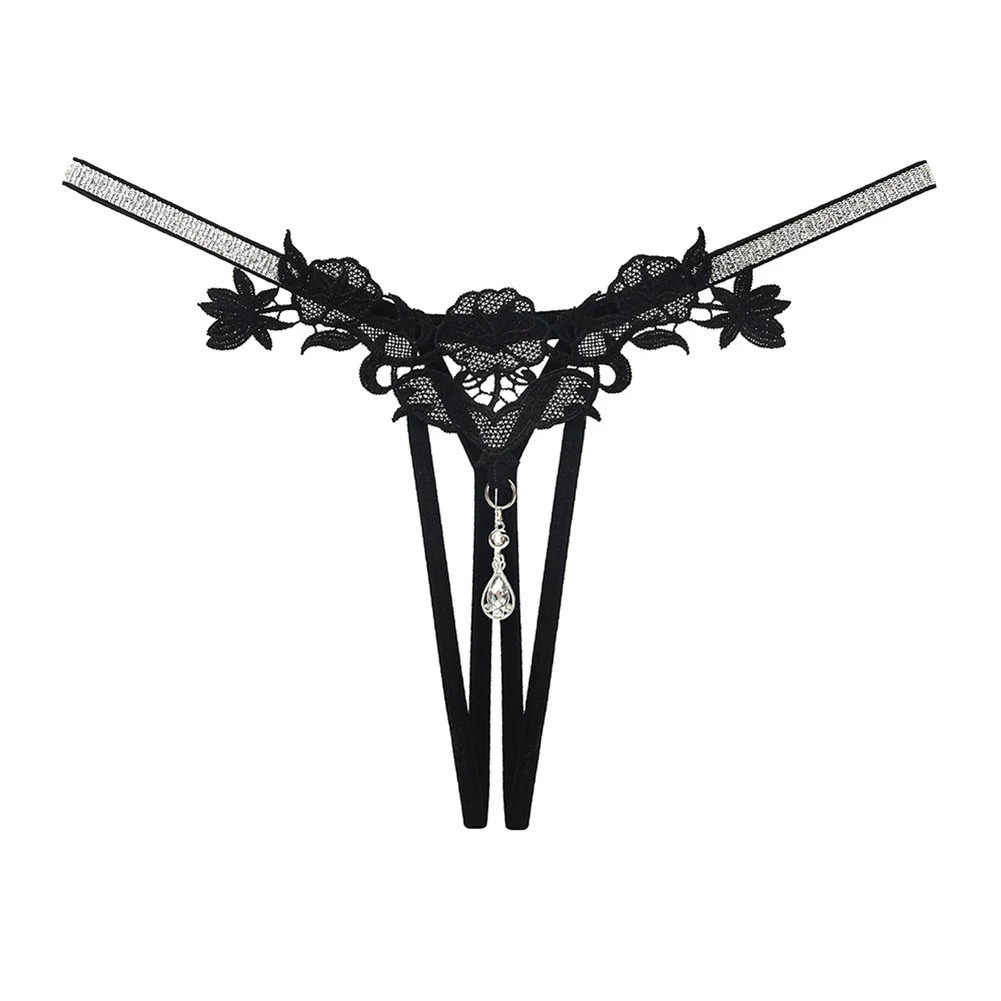 Сексуальное кружевное нижнее белье женские трусики-стринги с бантом на спине