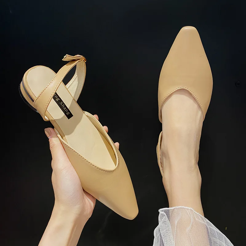 

Baotou half drag women new summer sandals Europe and America pointed high heel ladies fashion sandals and slippers