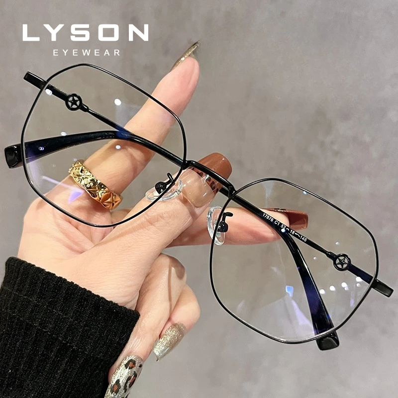 Фото LYSON классические женские оптические очки для близорукости по рецепту женские фотохромные компьютерные очки с защитой от синего света очки для чтения №5