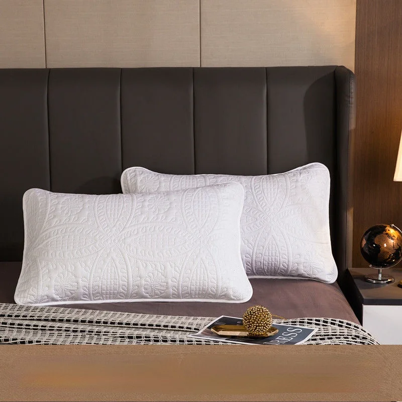 

Waterproof Pillowcase Cotton Oil Antibacterial Anti Mite Pillow Protective Case Available In Grey And White For Home