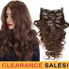 Машинка для наращивания волос MRSHAIR, человеческие волосы Remy на заколках, коричневая текстура, на всю голову, натуральные волосы, 14, 16, 18, 20 дюймов