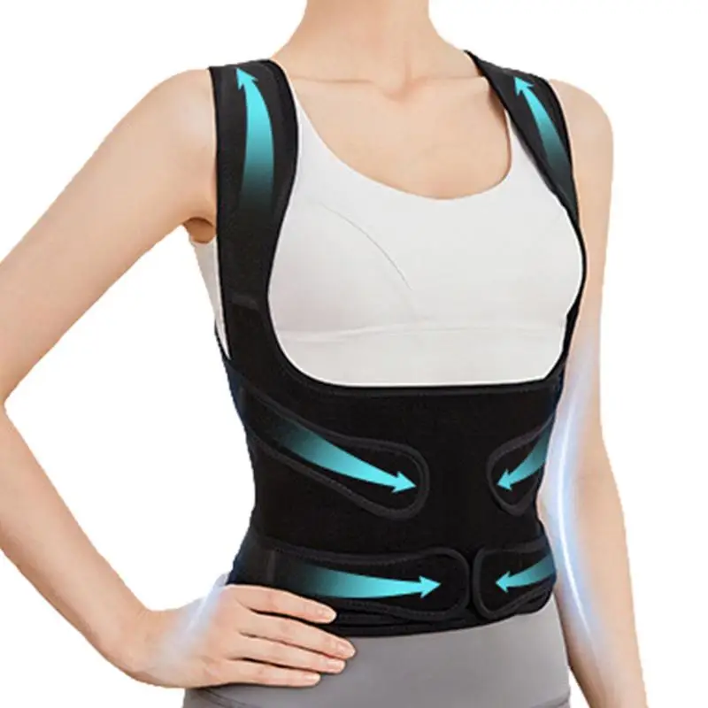 

Back Brace And Posture Corrector Shoulder Upright Support Trainer And Spine Corrector Double Strap Compression Design For