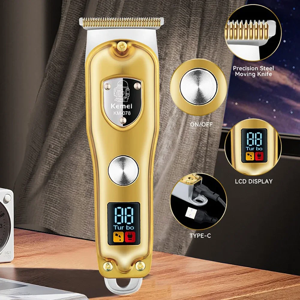 Профессиональный беспроводной триммер для волос Kemei профессиональные машинки
