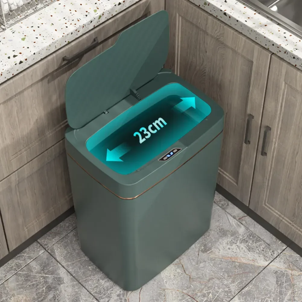 

Bedroom Waterproof for Trash Can Kitchen Sensor Intelligent Can Electric Bin Touchless Bathroom Quiet Garbage Trash Smart